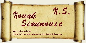 Novak Simunović vizit kartica